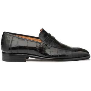 Mezlan Piccolo Alligator Penny Loafer Black (4954-J)