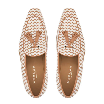 Mezlan Woven Tassel Leather Loafer