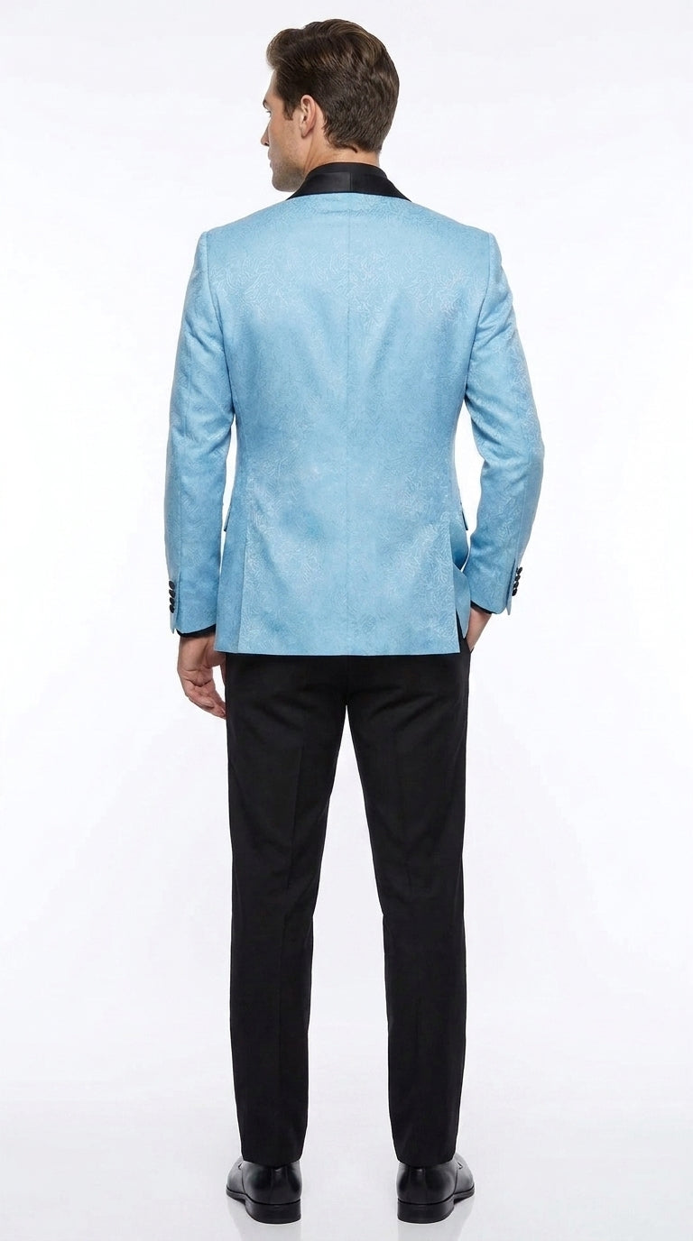 Men’s Light Blue Easter Suit, Modern Fit Lightweight Summer Jacket and Pants Set