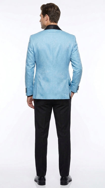 Men’s Light Blue Easter Suit, Modern Fit Lightweight Summer Jacket and Pants Set