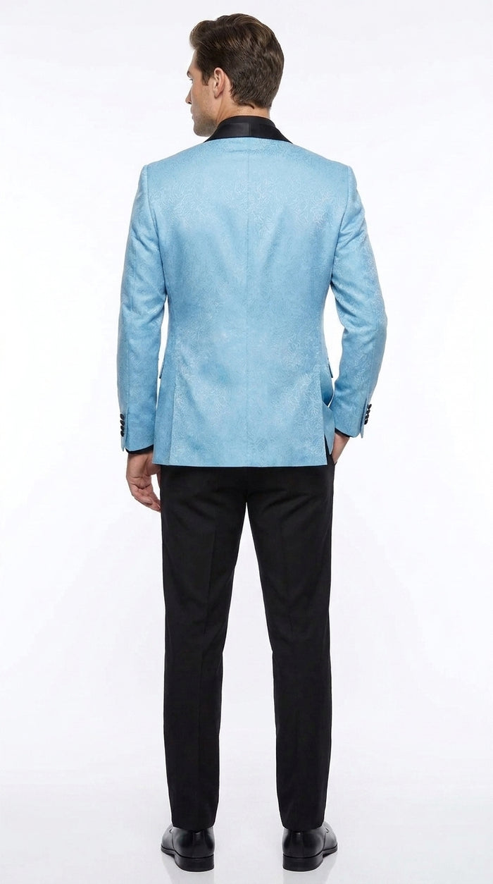 Men’s Light Blue Easter Suit, Modern Fit Lightweight Summer Jacket and Pants Set