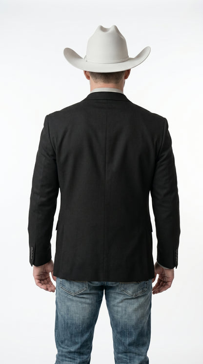 Men’s Western Style Blazer, Classic Cowboy Suit Jacket for Weddings and Country Events in Black, Navy, Sapphire Blue, Charcoal and Olive