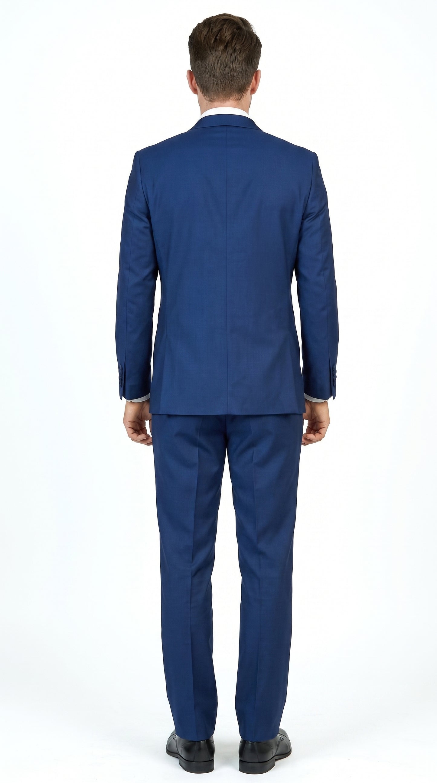 Men’s Midnight Blue Shawl Lapel Tuxedo, 1 Button Formal Wedding Prom Suit