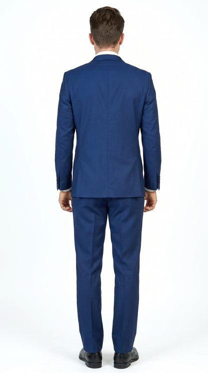 Men’s Midnight Blue Shawl Lapel Tuxedo, 1 Button Formal Wedding Prom Suit