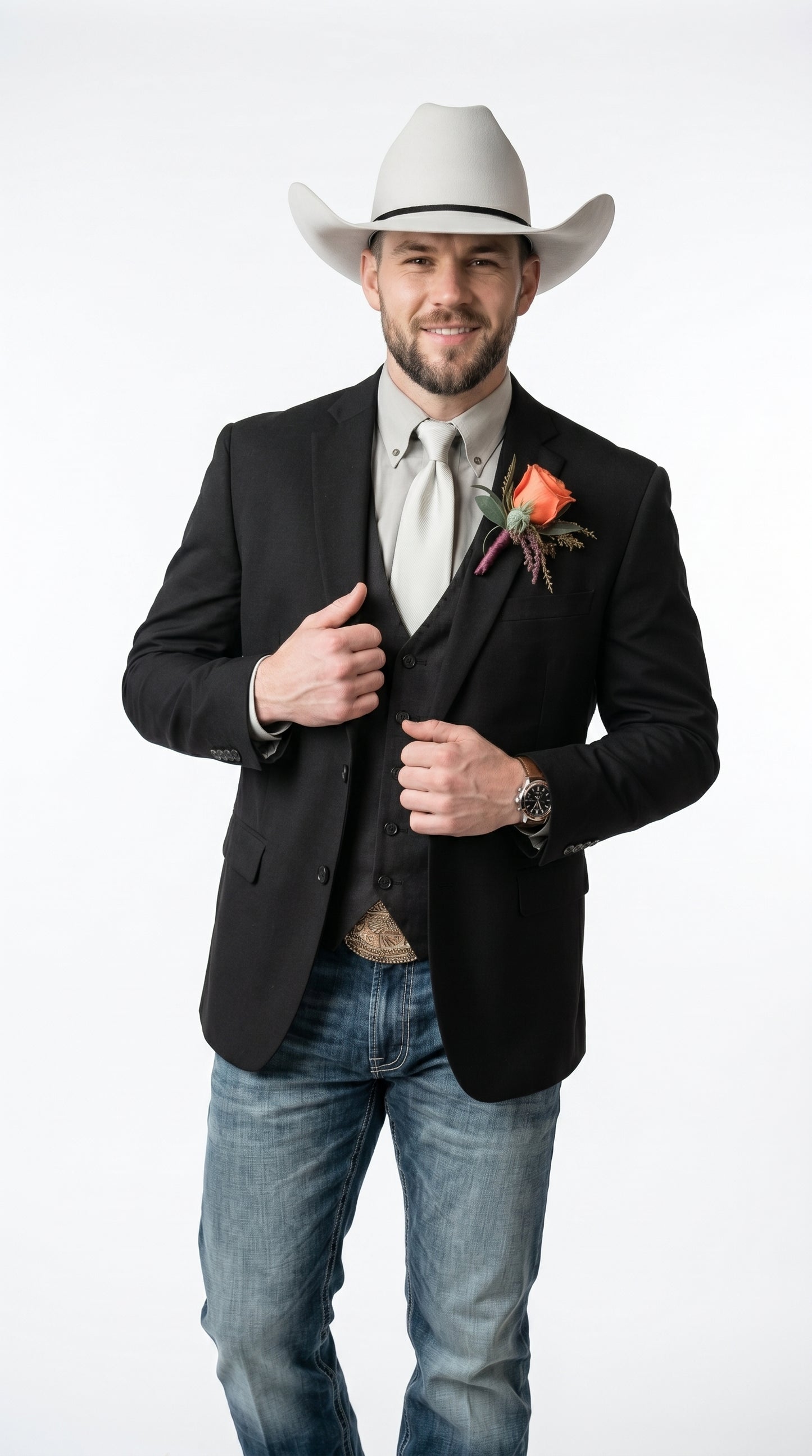 Men’s Western Style Blazer, Classic Cowboy Suit Jacket for Weddings and Country Events in Black, Navy, Sapphire Blue, Charcoal and Olive