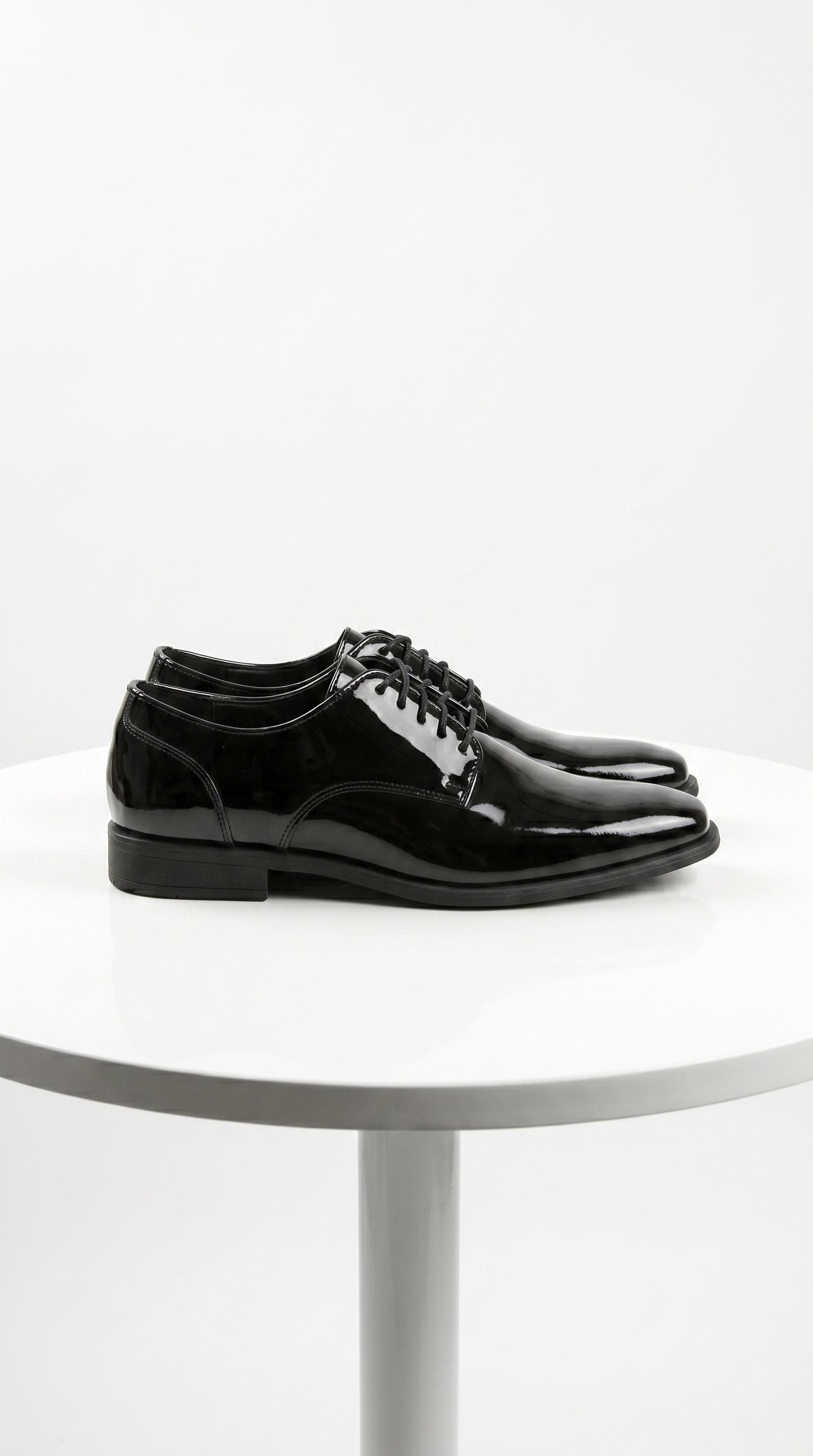 Men’s Vangelo Black Patent Oxford Dress Shoes, Formal Wedding Prom Tuxedo Shoes