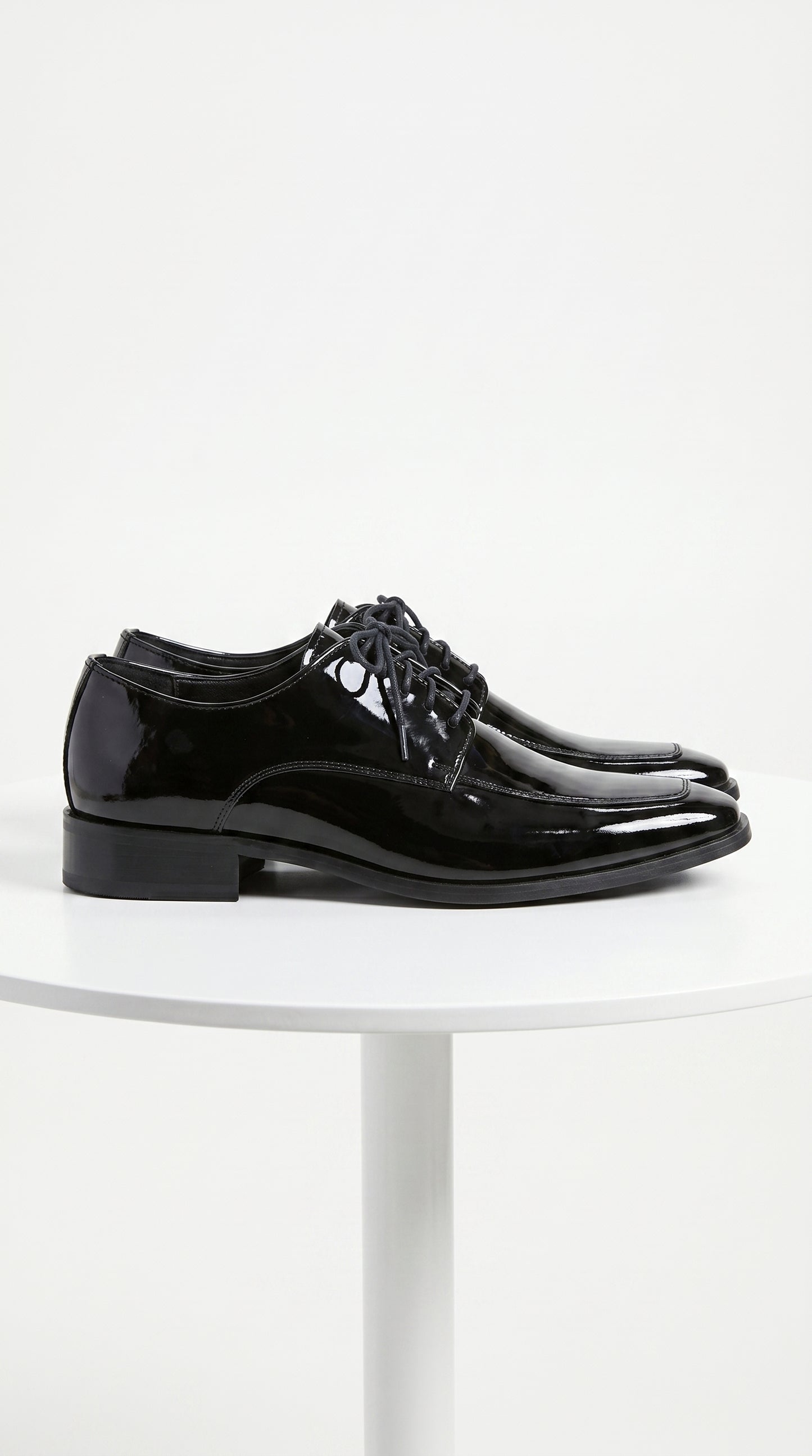 Men’s Vangelo TUX-3 Black Patent Oxford Dress Shoes, Formal Wedding Prom Tuxedo Shoes