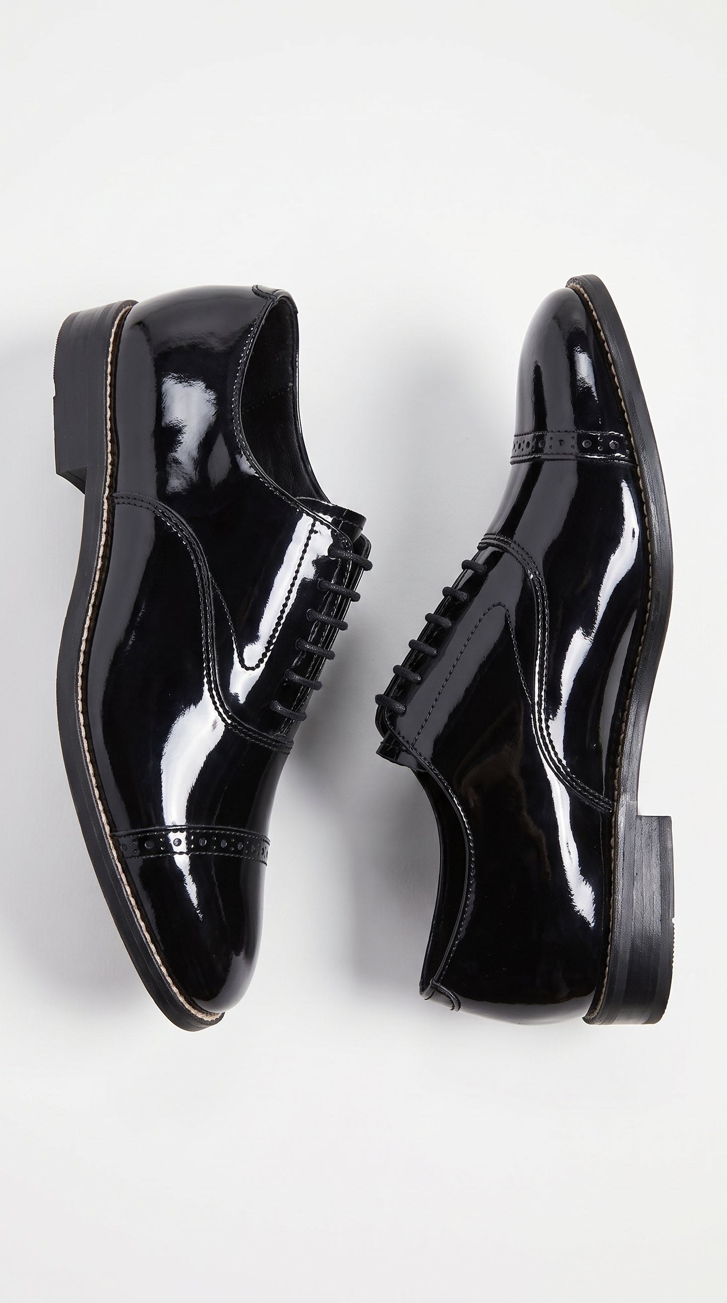 Stacy Adams Concorde 11003 Men’s Black Patent Leather Cap Toe Oxford Shoes – Formal Lace-Up Dress Shoes