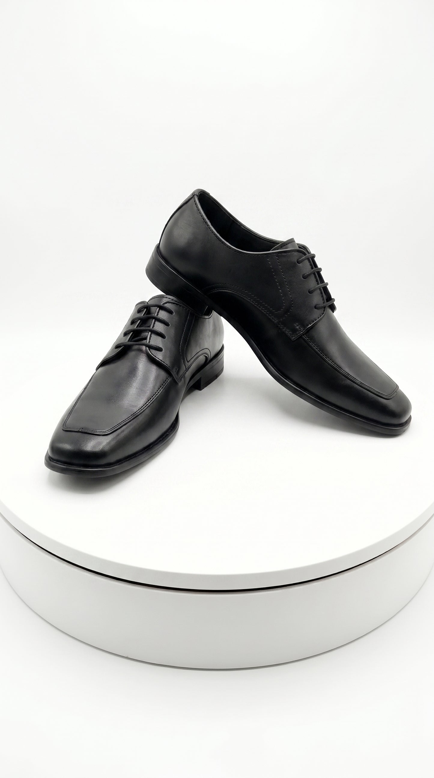Men’s Black Oxford Dress Shoes with Lace Up Front, Formal Tuxedo Wedding Prom Shoes