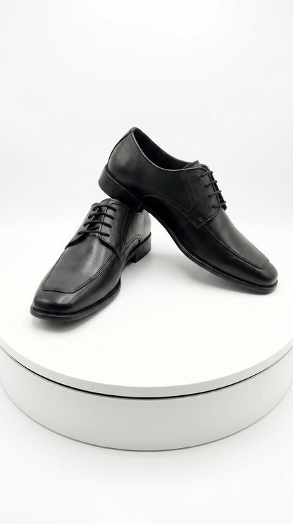Men’s Black Oxford Dress Shoes with Lace Up Front, Formal Tuxedo Wedding Prom Shoes