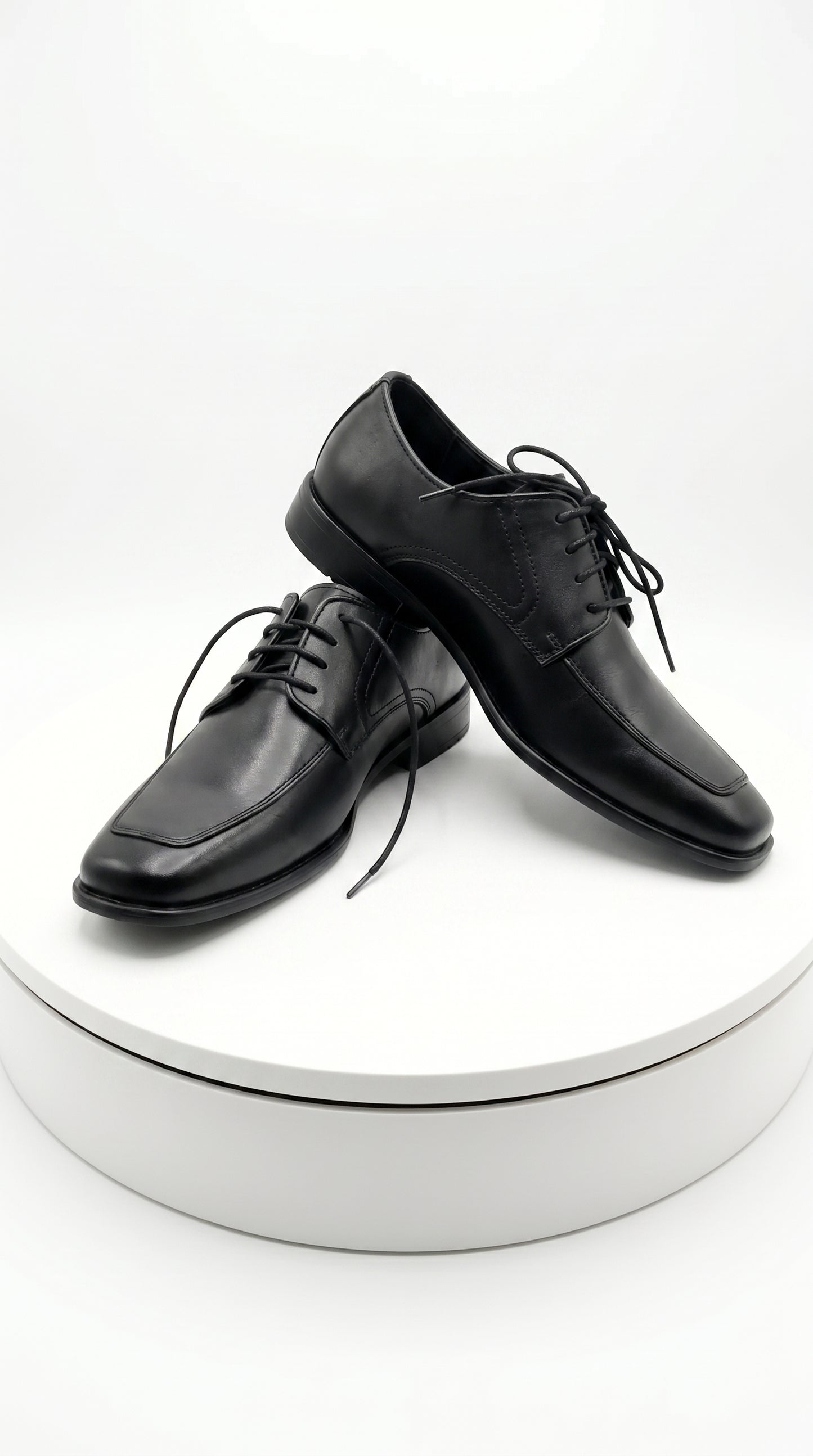 Men’s Black Oxford Dress Shoes with Lace Up Front, Formal Tuxedo Wedding Prom Shoes
