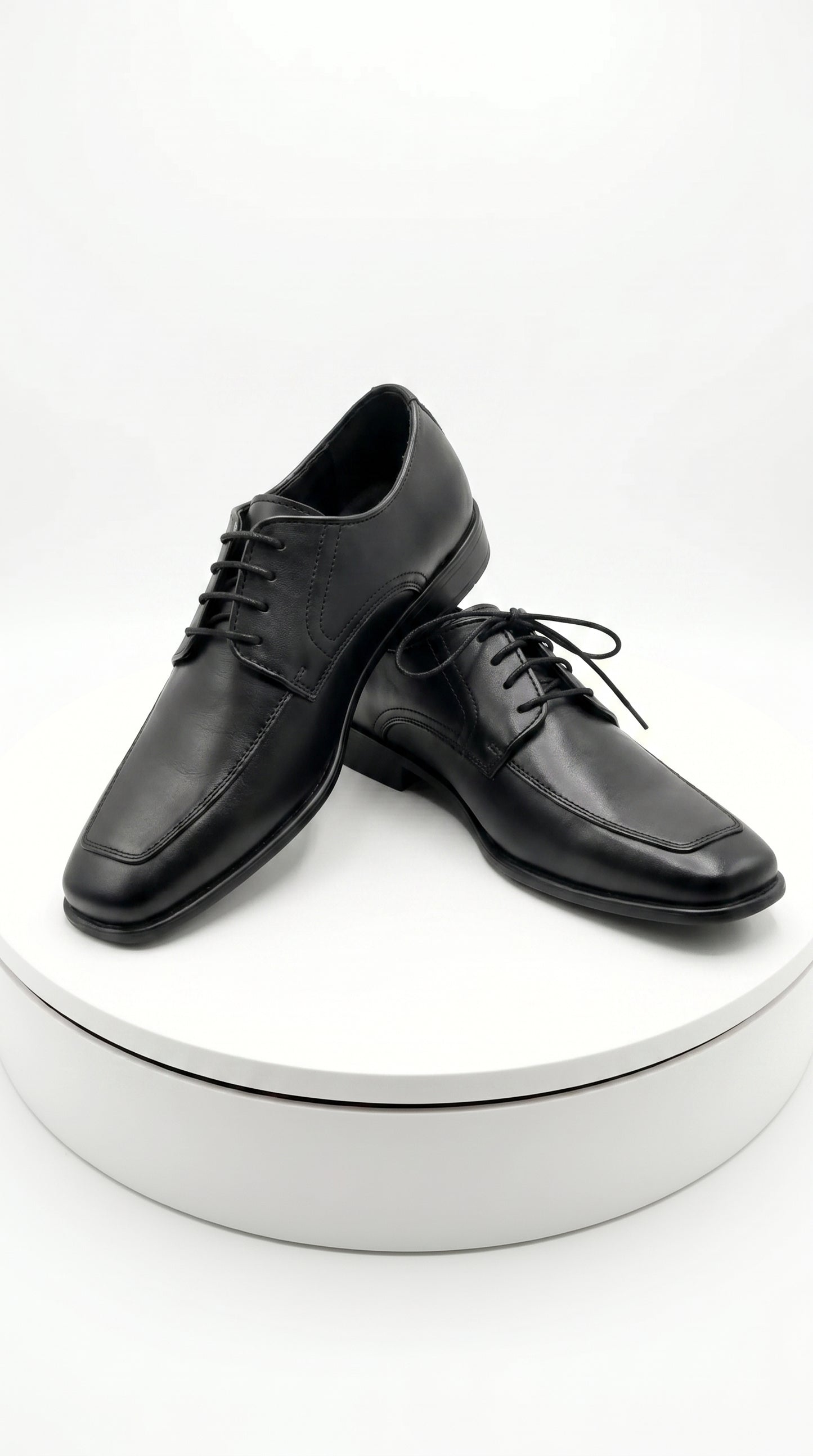Men’s Black Oxford Dress Shoes with Lace Up Front, Formal Tuxedo Wedding Prom Shoes
