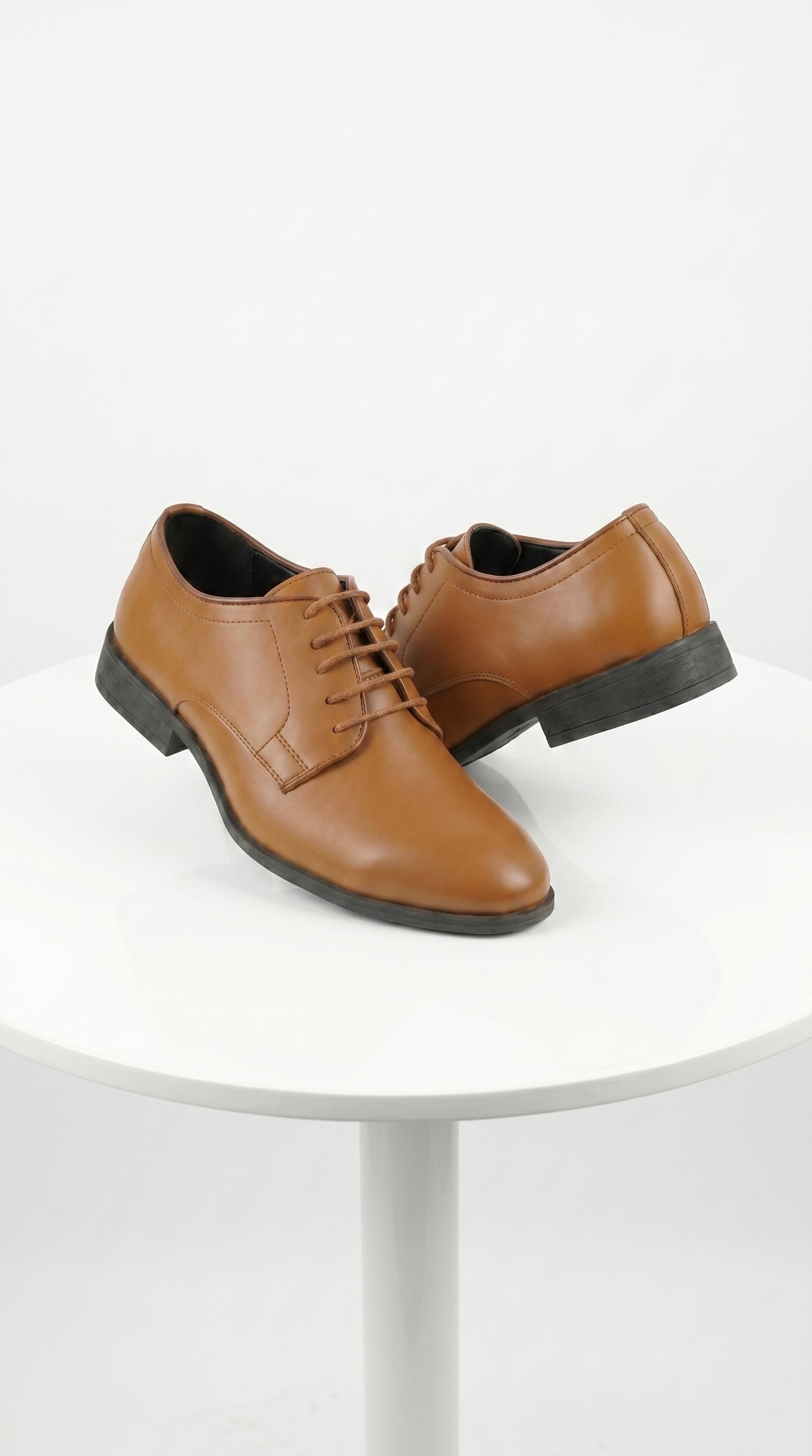 Men’s Vangelo Brown Oxford Dress Shoes with Lace Up Front, Formal Wedding Prom Shoes