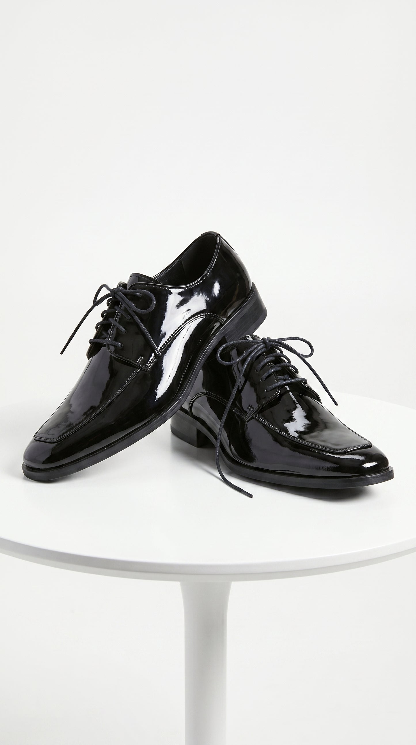 Men’s Vangelo TUX-3 Black Patent Oxford Dress Shoes, Formal Wedding Prom Tuxedo Shoes
