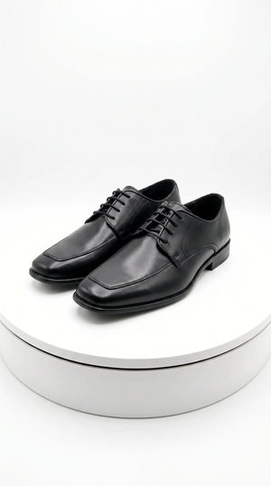 Men’s Black Oxford Dress Shoes with Lace Up Front, Formal Tuxedo Wedding Prom Shoes