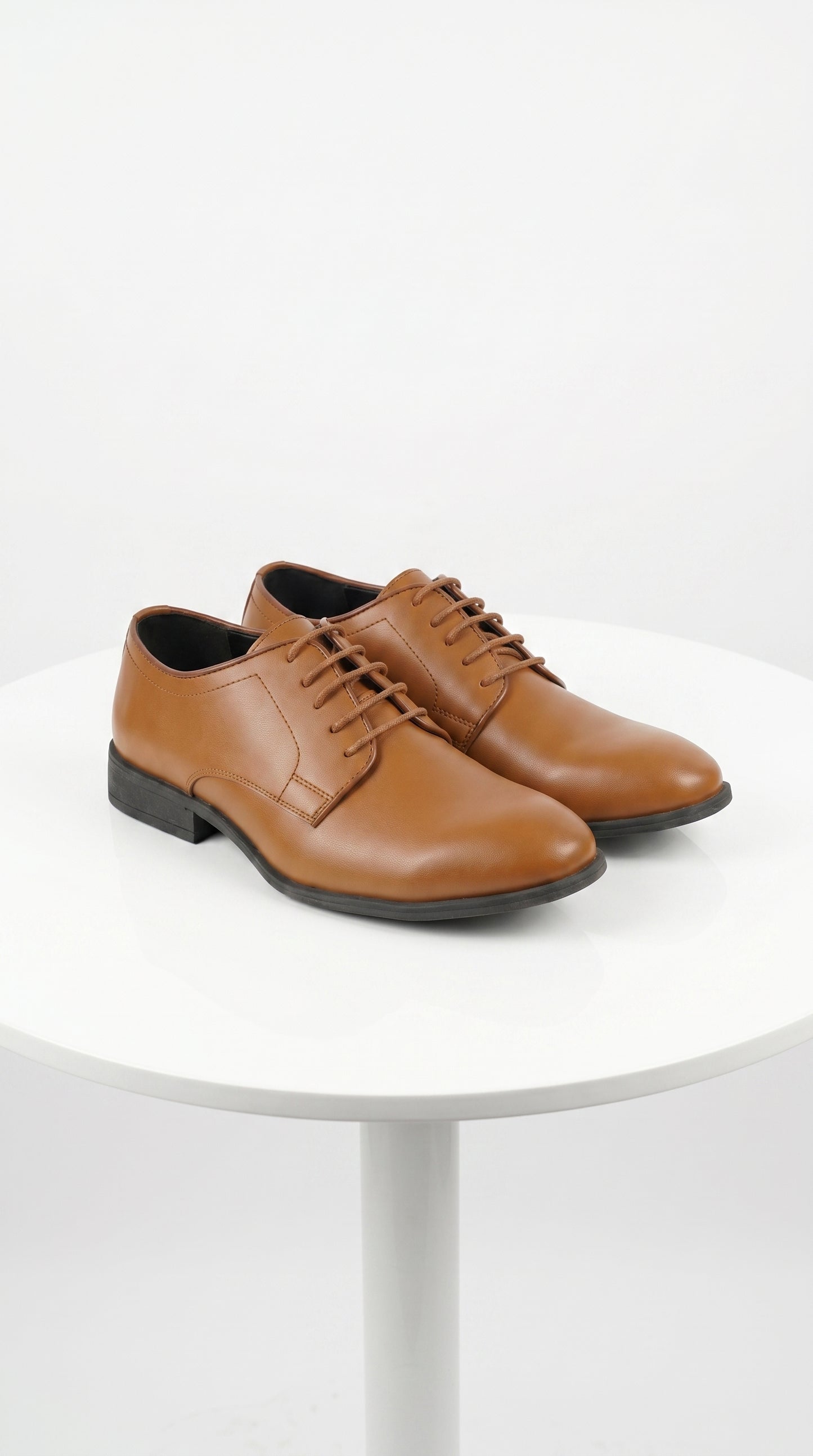 Men’s Vangelo Brown Oxford Dress Shoes with Lace Up Front, Formal Wedding Prom Shoes