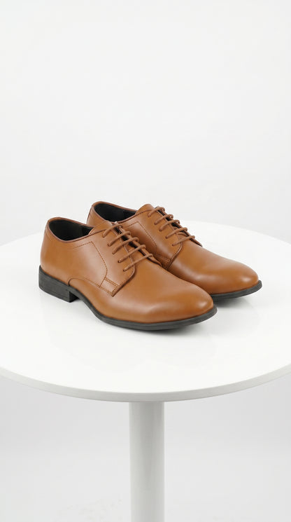 Men’s Vangelo Brown Oxford Dress Shoes with Lace Up Front, Formal Wedding Prom Shoes