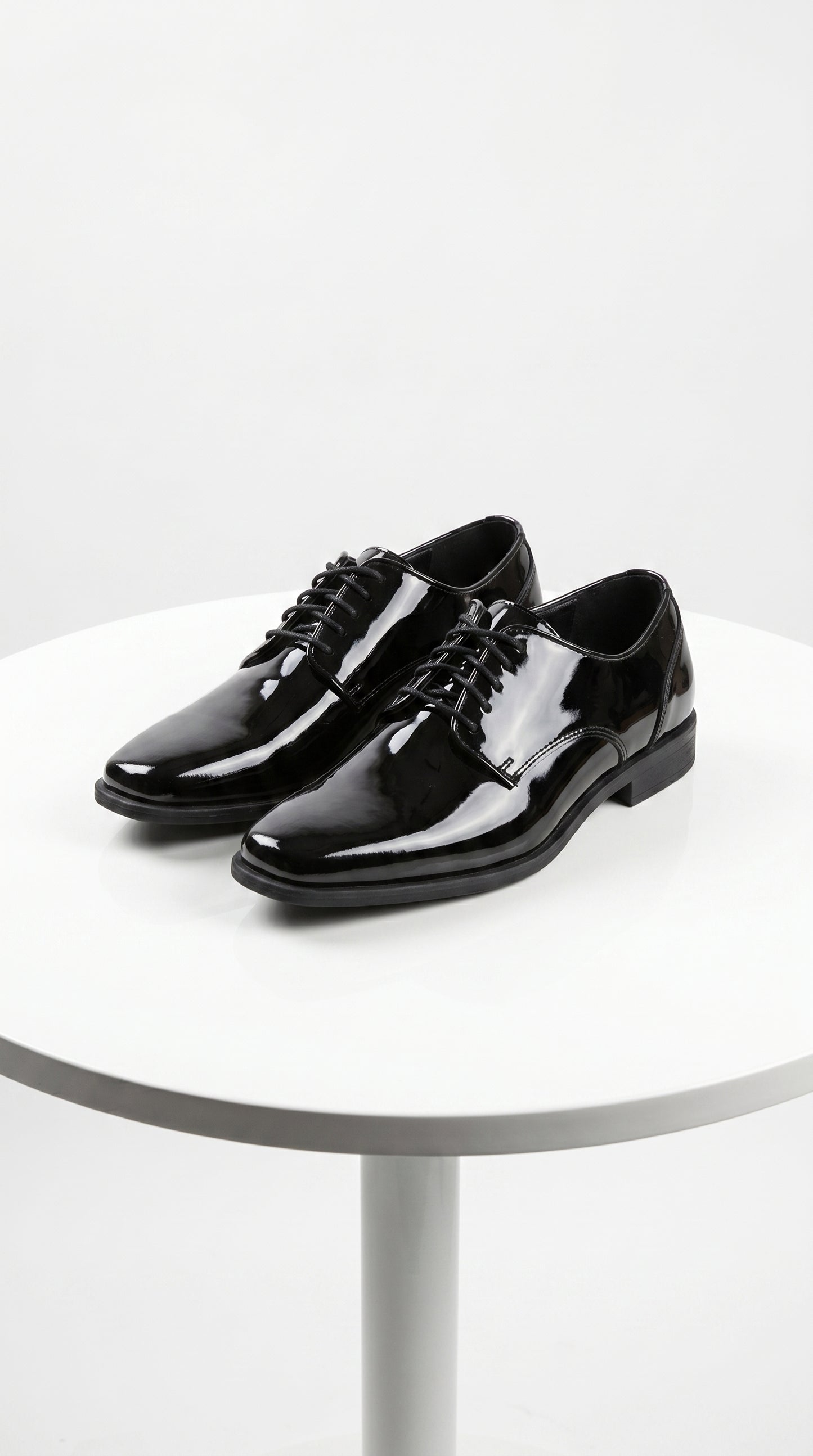 Men’s Vangelo Black Patent Oxford Dress Shoes, Formal Wedding Prom Tuxedo Shoes
