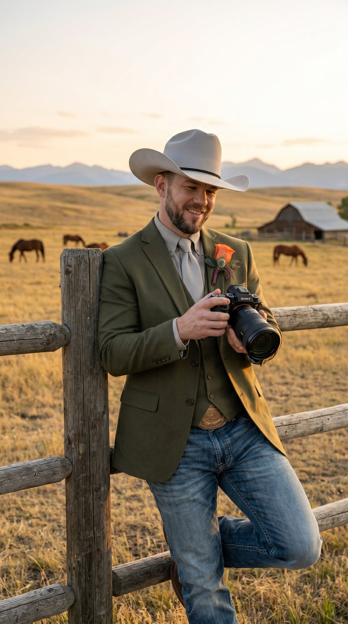 Men’s Western Style Blazer, Classic Cowboy Suit Jacket for Weddings and Country Events in Black, Navy, Sapphire Blue, Charcoal and Olive