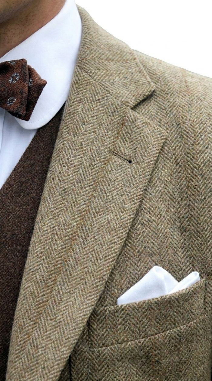 Men’s Taupe Great Gatsby Style 3 Piece Vested Suit, Vintage Wedding Prom Formal Suit Set