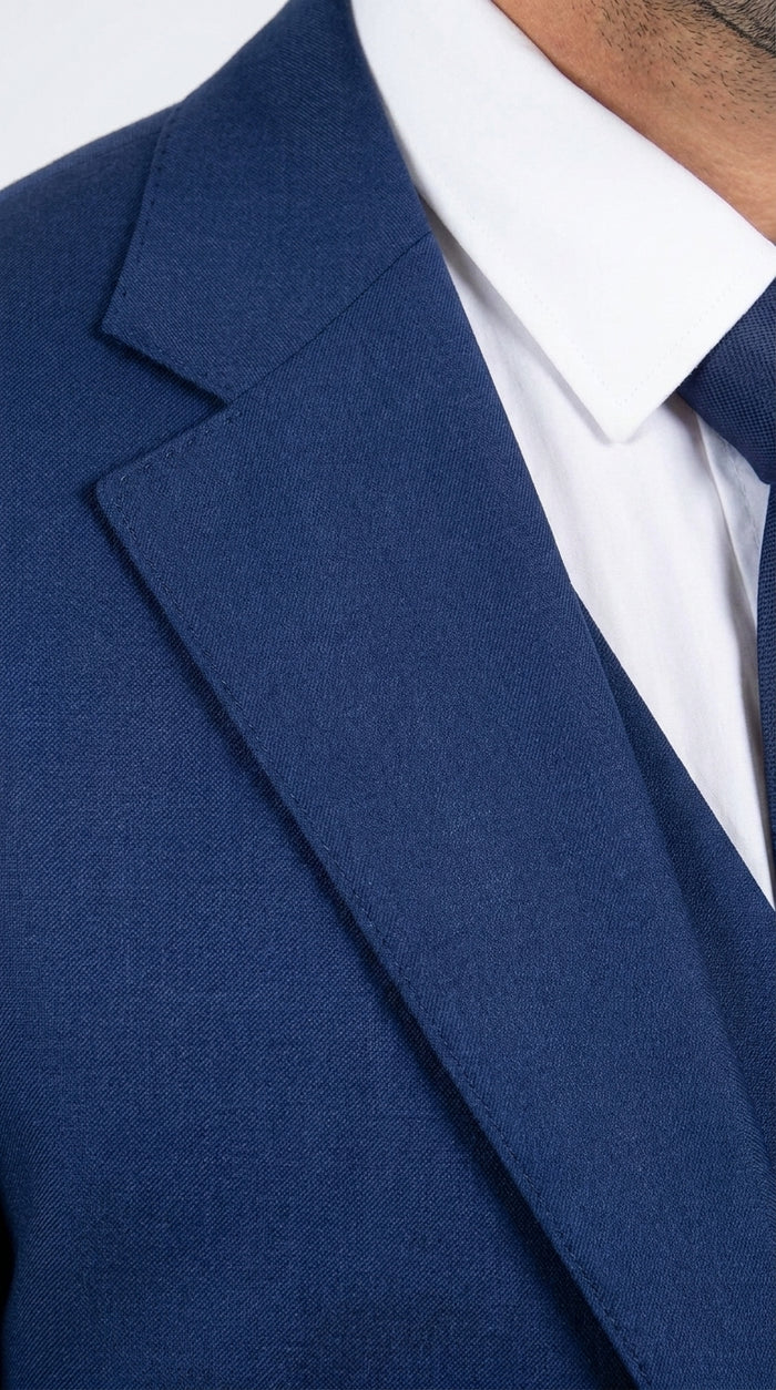 Stacy Adams Men’s Royal Indigo Hybrid Fit 3 Piece Suit, Formal Wedding Prom Dress Suit