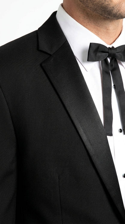 Men's Black Western Cowboy Wedding Tuxedo – One Button Formal Ranch Wedding Suit