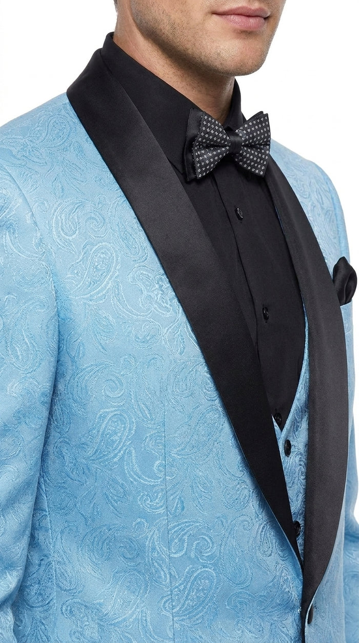 Men’s Light Blue Easter Suit, Modern Fit Lightweight Summer Jacket and Pants Set