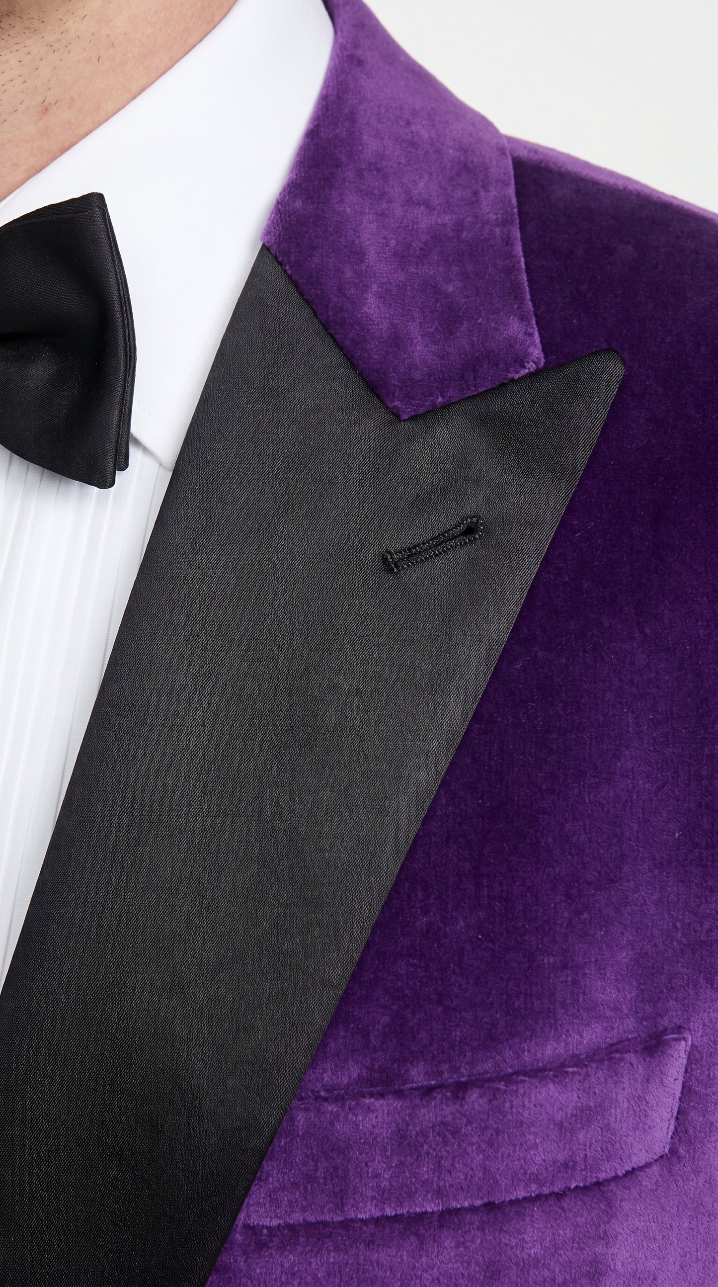 Men’s Purple Velvet Tuxedo Dinner Jacket – One Button Black Shawl Lapel Formal Blazer for Prom, Wedding and Party