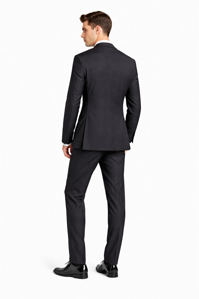 Mens Tiglio Black Tuxedo – Classic Formal Dinner Suit for Wedding, Prom and Black Tie Events