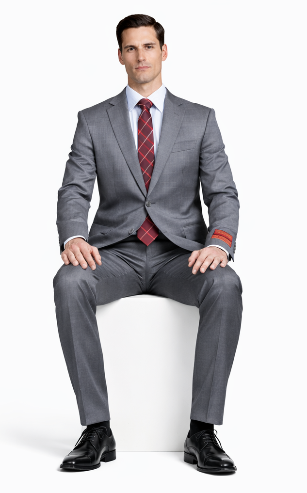 Mantoni Brown Two-Button Wool Suit