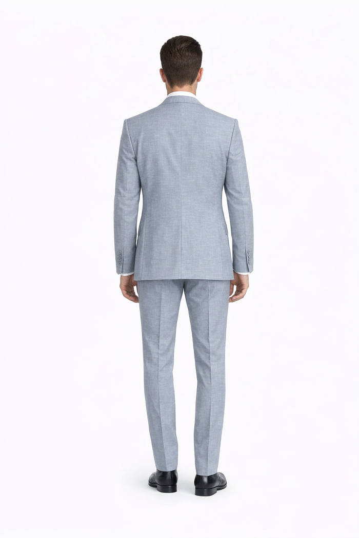 Tiglio Light Gray Suit for Men – Elegant Wedding and Business Formal Suit