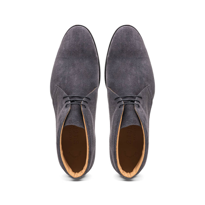 Zelli Marco Italian Suede Chukka Boots in Grey | Luxury Footwear