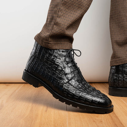 Marco Di Milano Martinelli Black Leather Dress Shoe