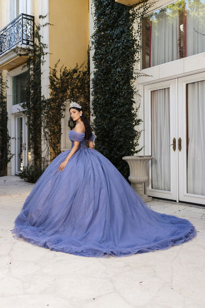 Masquerade Ball Gown Ruffle Short Sleeves Gala Dress By Layla K LK266