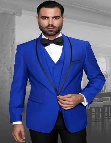 Blue Prom Suit - Blue Homecoming Outfits For Guys Matching Vest Wedding and Prom Tuxedo in Royal Blue