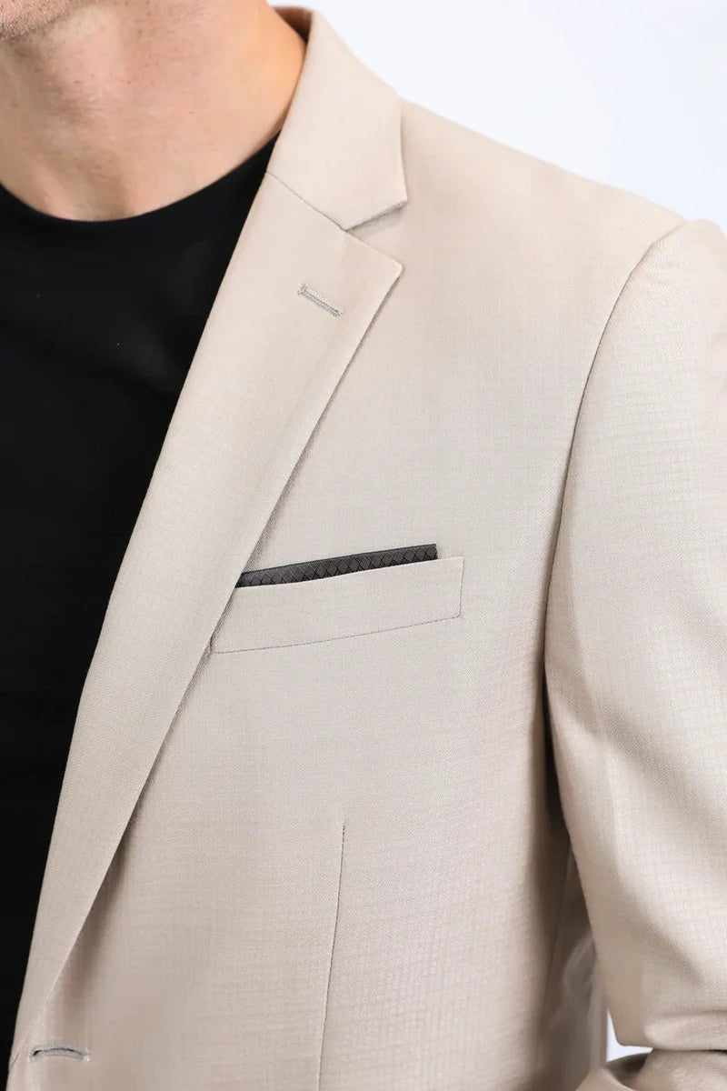 Mens Khaki Western Suit Blazer – Modern Fit Cowboy Tuxedo Style Western Blazer