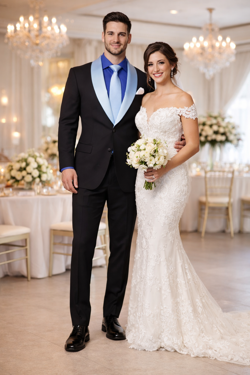 Men’s Modern Fit Black Suit with Designer Shawl Lapel – Wedding & Evening Tuxedo