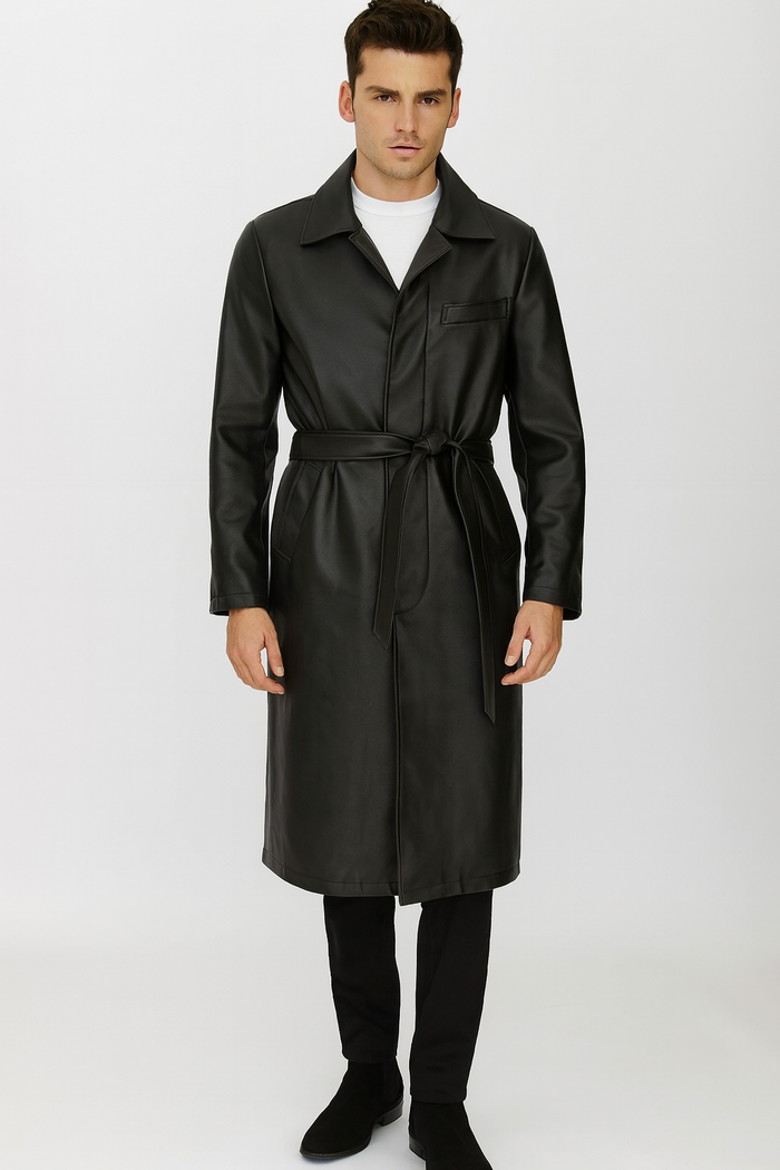 men-s-black-pu-belted-trench-coat