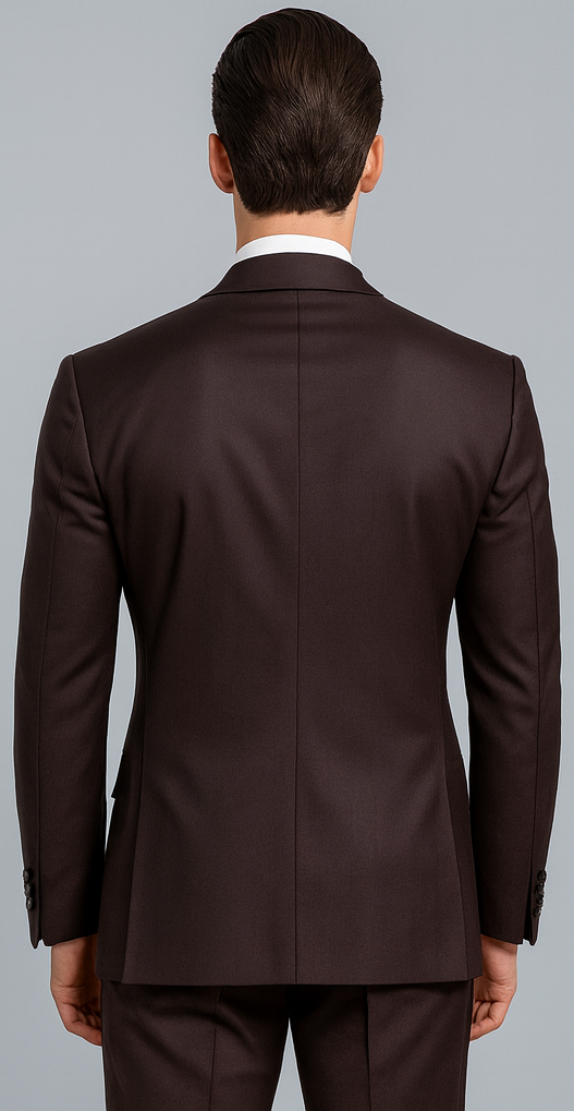 Men's Brown Western Slim Fit Cowboy Tuxedo Suit with 1-Button Front Closure and Peak Lapel  Wide Lapel Western Formal Suit - Traje Para Hombre