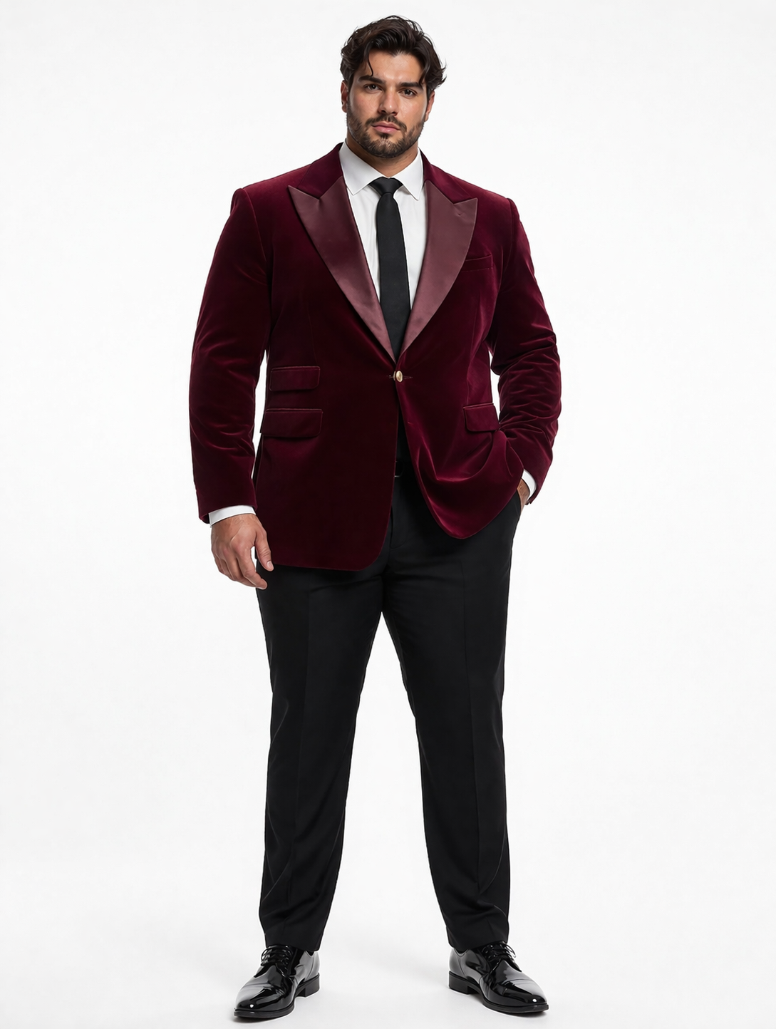 Mens Burgundy Tuxedo in  Velvet  Long Blazer  Victorian Cutaway Tuxedo Suit 1920s Gangster Style Long Jacket with Black Pants