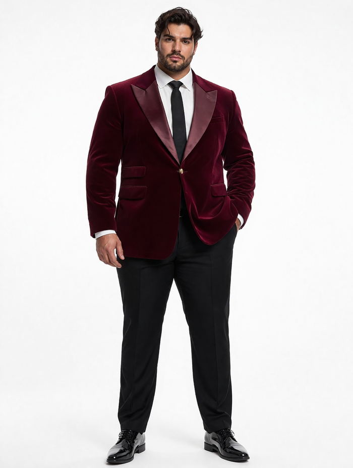 Mens Burgundy Tuxedo in  Velvet  Long Blazer  Victorian Cutaway Tuxedo Suit 1920s Gangster Style Long Jacket with Black Pants