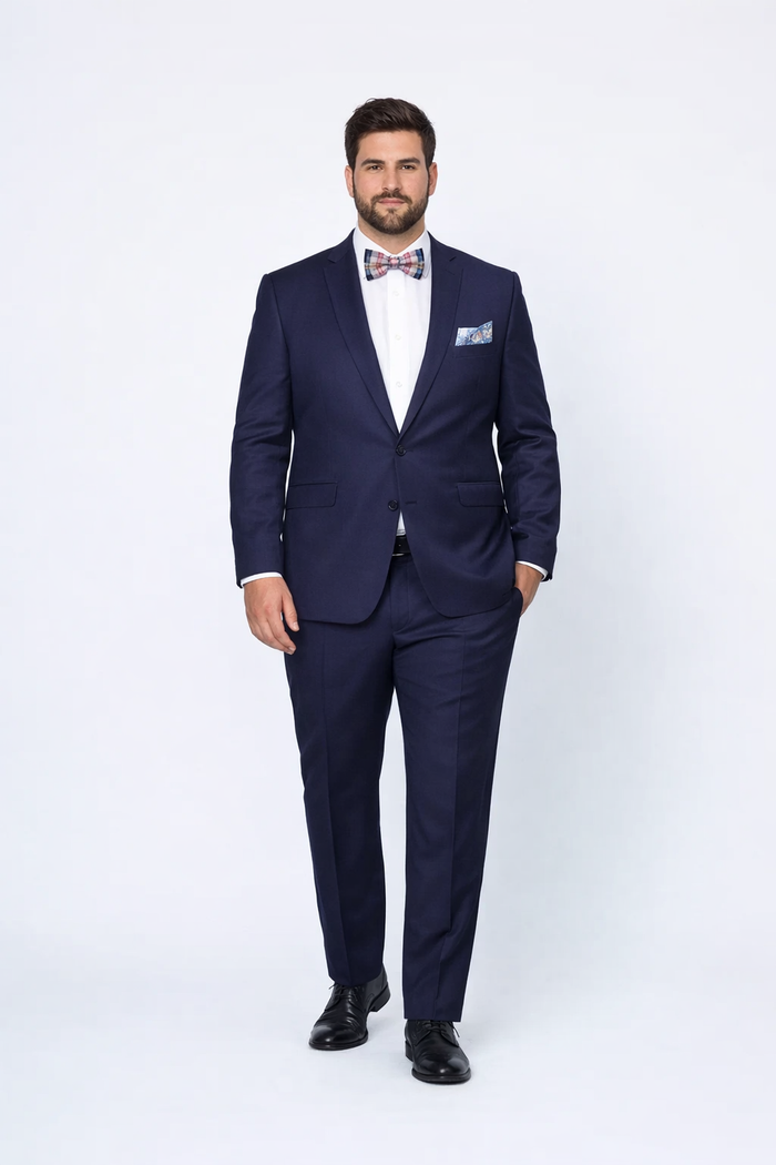 Men??s Slim Fit 100% Wool Suit by Rossiman Rossi ?? Peak Lapel Jacket & Plum Tapered Pants