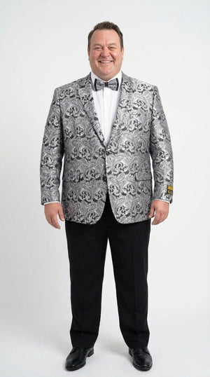 men’s silver prom blazer