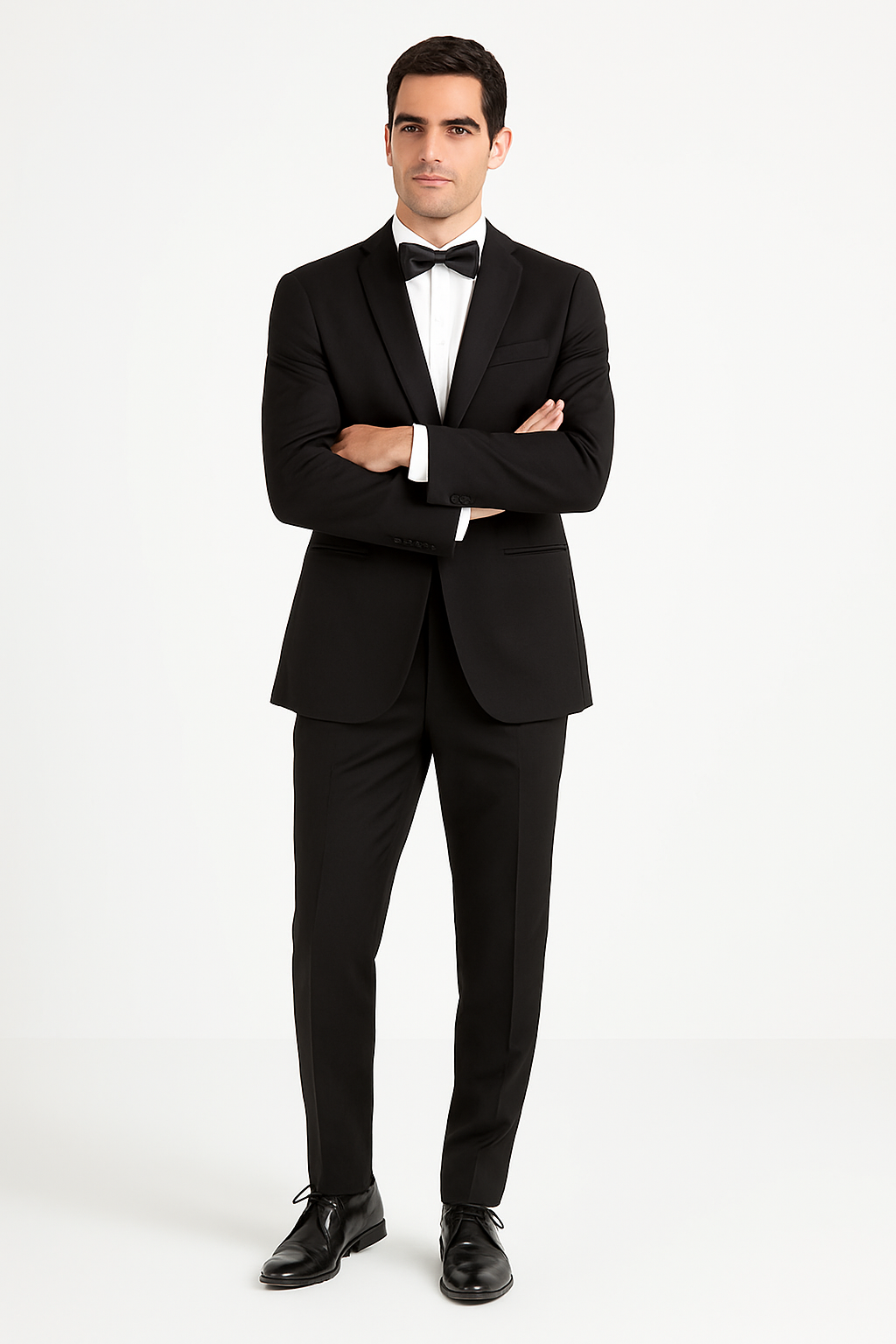 Mens 1 Button Slim Fit Shawl Tuxedo in Black - Mens Slim Fitted Tuxedo