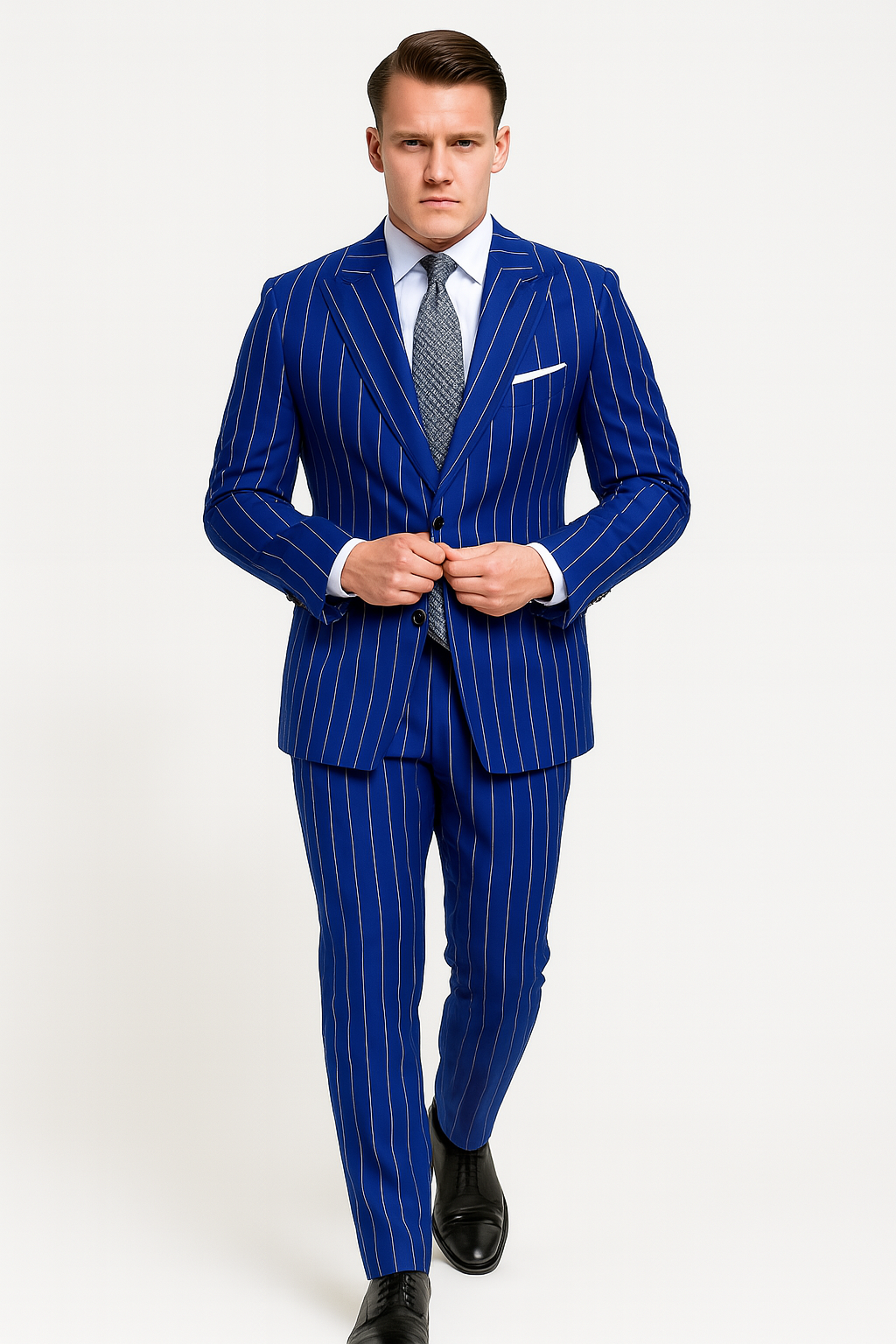 Mens 2 Button Gangster Burgundy/Royal/Purple Suit