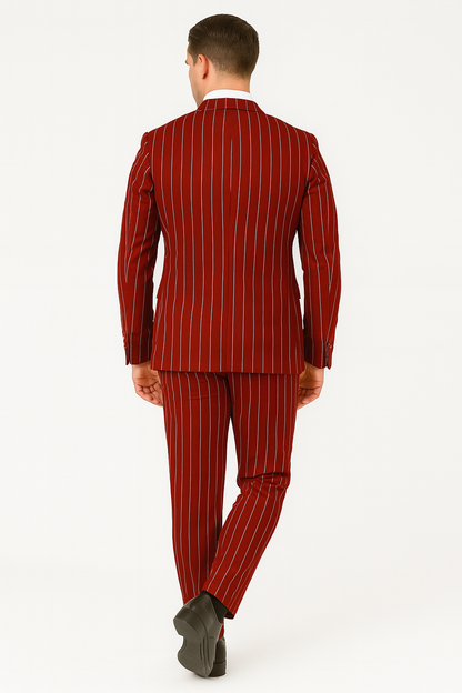 Mens 2 Button Gangster Red