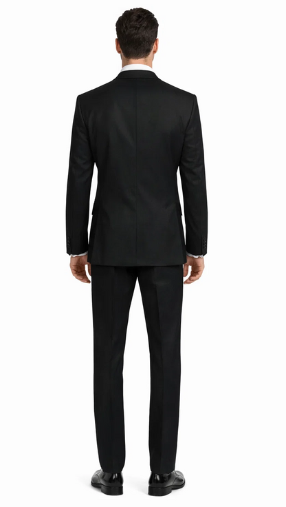 Mens Affordable 2 Button Classic Tuxedo in Black