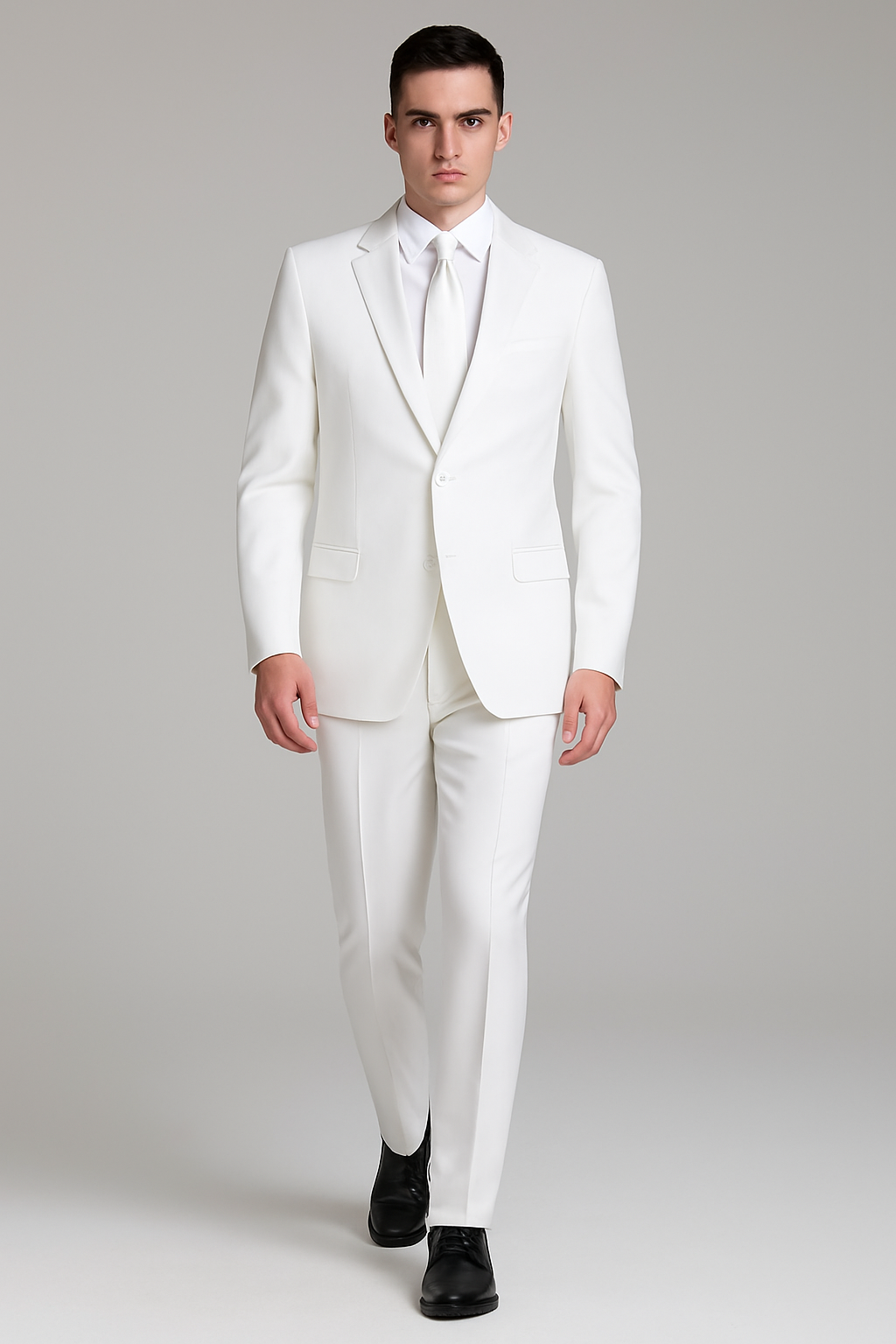 Mens Affordable 2 Button Classic Tuxedo in White