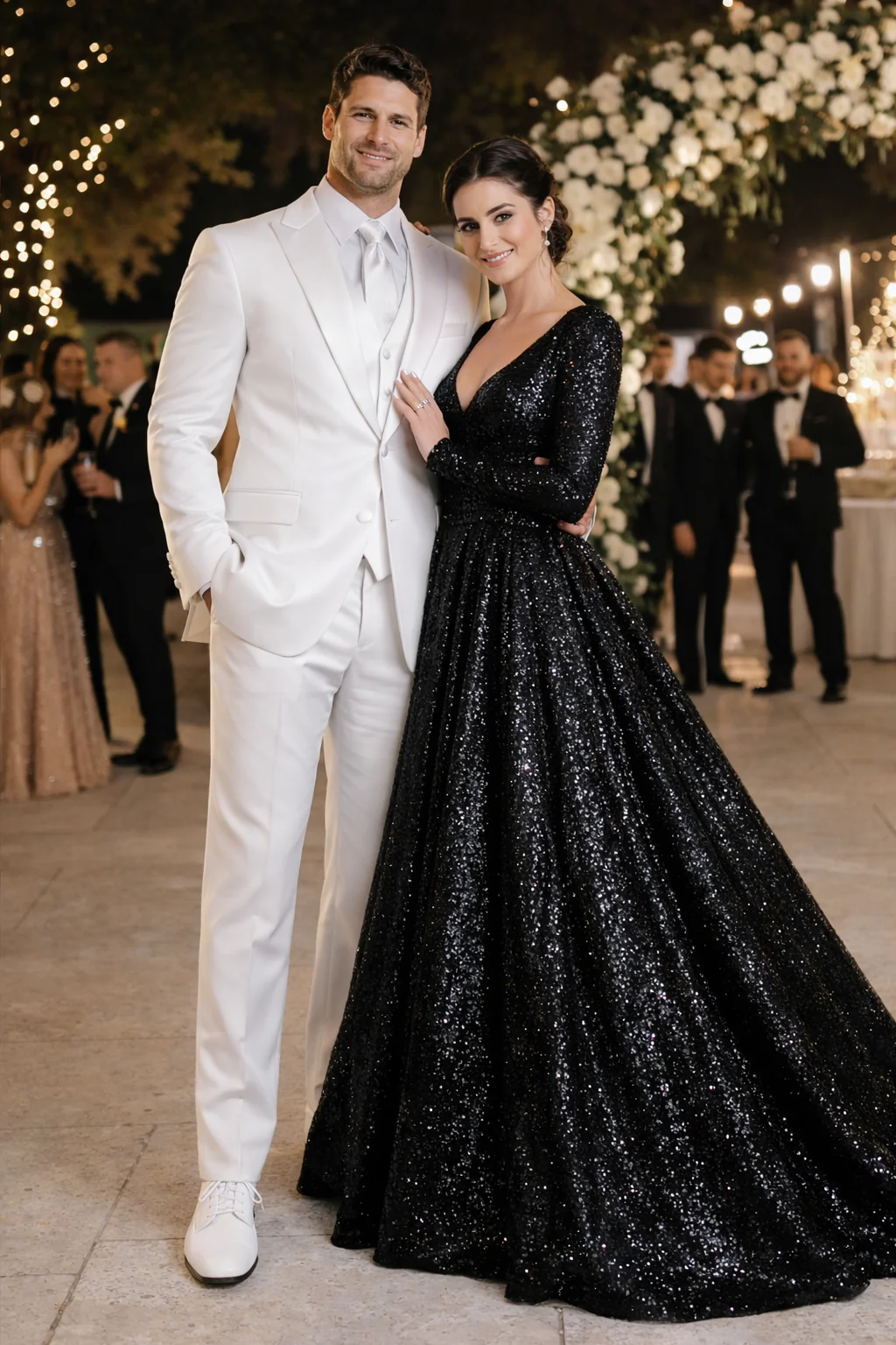 Mens Affordable 2 Button Classic Tuxedo in White