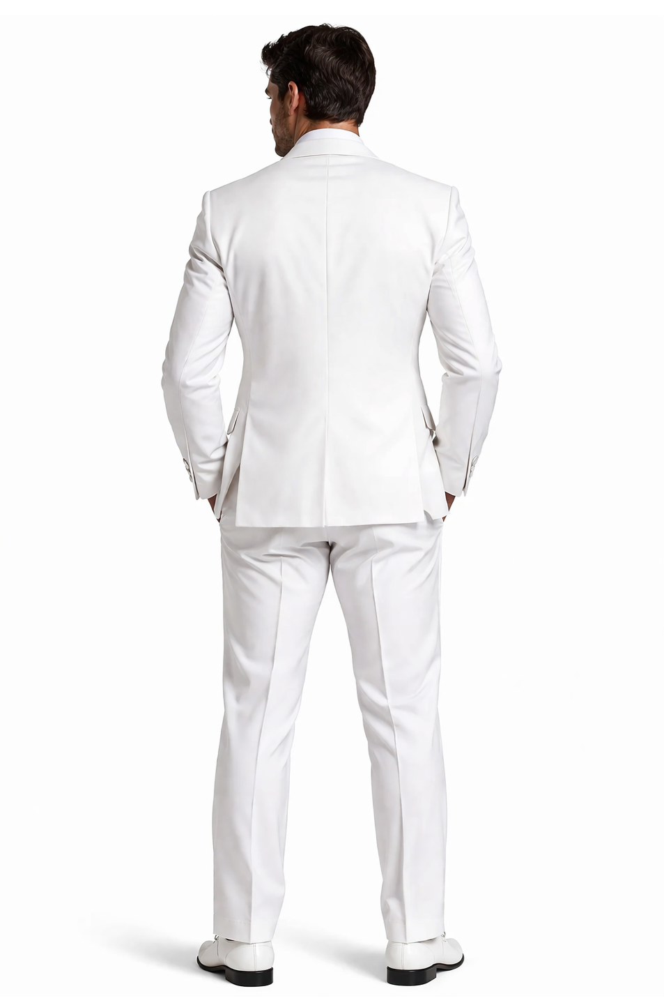 Mens Affordable 2 Button Classic Tuxedo in White